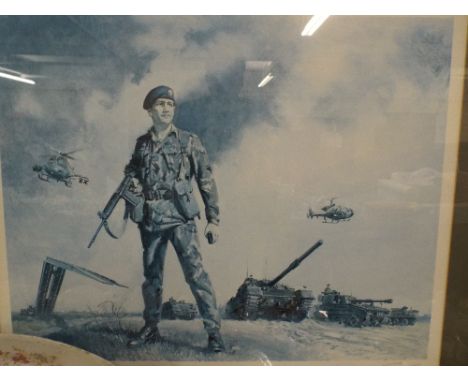 A Framed Terence Cuneo Military Print Signed by The Artist 