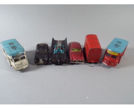 A Collection of Corgi Toys to include Bat Mobile, Butchers Van, Circus Van, Pony Trailer etc 