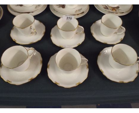 A Royal Crown Derby Coffee Set Six Cups and Saucers