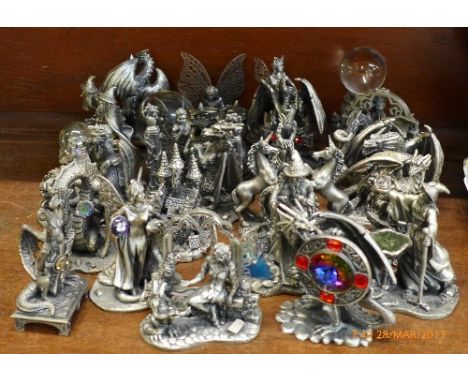 A collection of twenty-three Myth and Magic figures