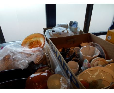 Three boxes of mixed china including Royal Worcester, Royal Doulton, Royal Albert and Japanese teaset etc