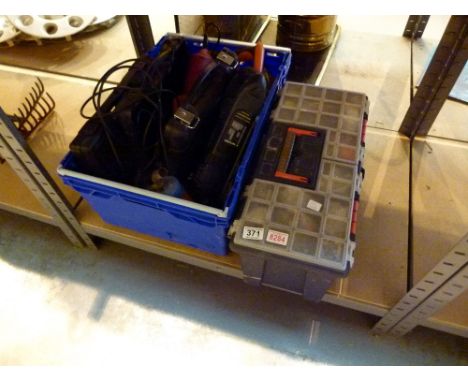 Assorted tools including a Black & Decker hammer drill, Champion electric saw, drill bit set, planes, fixings etc 