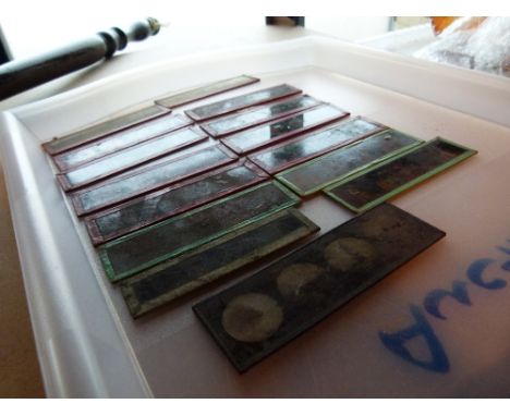 Fifteen early 20thC Magic Lantern slides 