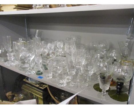 Mixed cut glassware to include Thomas Webb and others 