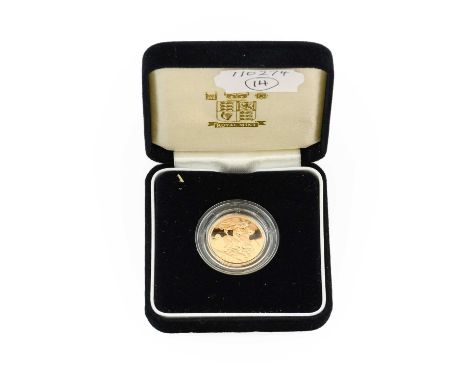 Elizabeth II, Proof Sovereign 2001, Queen's portrait by Rank-Broadley, with certificate of authenticity, encapsulated in Roya