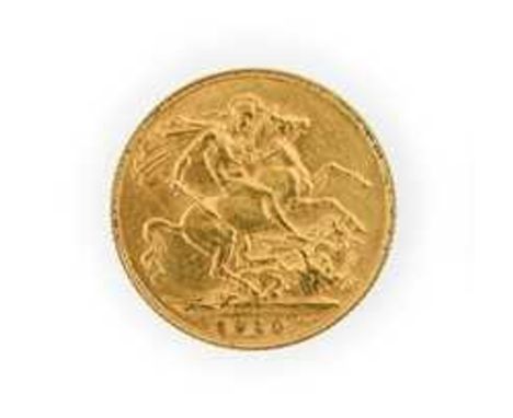 Edward VII Sovereign 1910, light obv. &amp; rev. contact marks AVF to VF