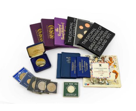 6 x UK Proof Sets comprising: 1970(x2), 1971(x3, one without outer cover) &amp; 1980, some light peripheral toning o/wise all