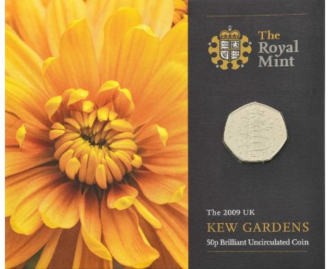 Elizabeth II, Fifty Pence 2009 ‘Kew Gardens’ commemorating the 250th Anniversary of the founding of the Royal Botanical Garde