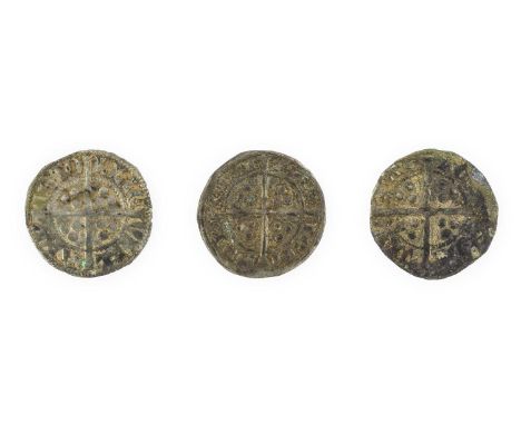 Edward I (1272-1307), 3 x Silver Pennies comprising: Bristol Mint, obv. EDW R ANGL DNS HYB, drapery in two wedges, rev. VILLA