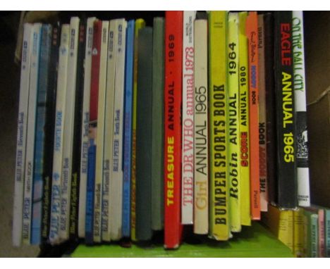 Vintage childrens annuals inc Magic Roundabout, Rupert the bear, vintage Ladybird books