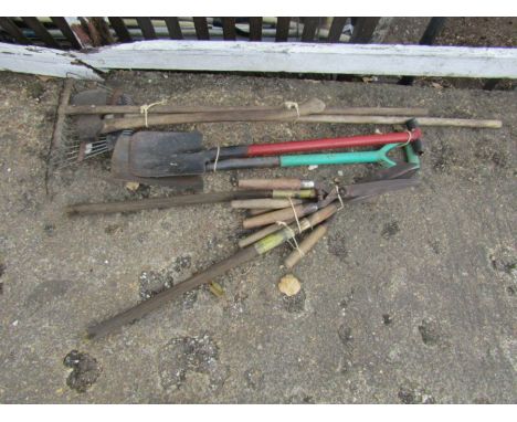 Garden tools including shears, shovels and axe etc 
