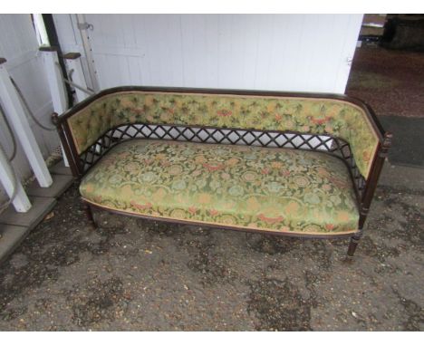 19th Century mahogany upholstered sofa 