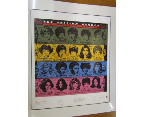 The Rolling Stones 'Some Girls' Limited numbered (936/5000) plate signed lithographic print (1994) new and sealed with COA