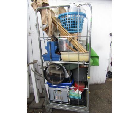 Stillage of tools and outdoor items- all items must be removed, stillage not included