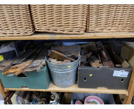 A large quantity of wood and moulding planes and other hand tools