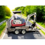 2017 TAKEUCHI TB216 MINI EXCAVATOR + PLANT TRAILER