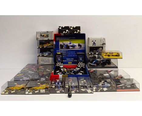 From a Damon Hill Fan: Assorted Formula One die-cast scale models of cars, including Damon Hill (box) 