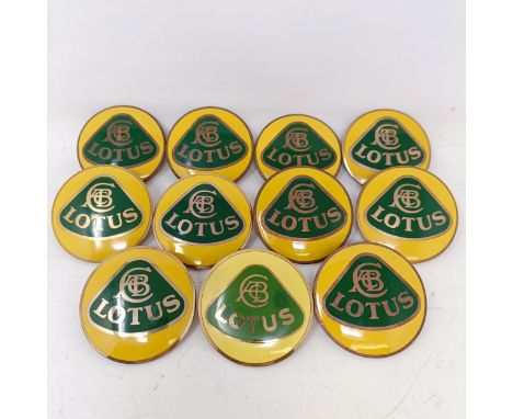 Eleven Lotus enamel badges