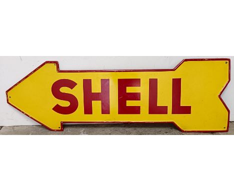 A Shell enamel arrow sign, 36 x 110 cmSlight loss 