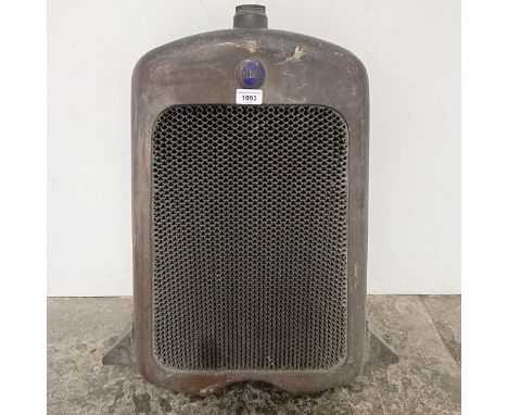 A Calthorpe radiator, probably circa 1920, 40 cm wide (excluding brackets)garage stored for many years, enamel badge generall