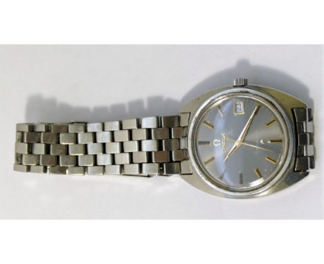 A Gentleman's Omega Automatic Constellation wrist watch, c.1960s, the silvered dial with baton numerals and date aperture, wi