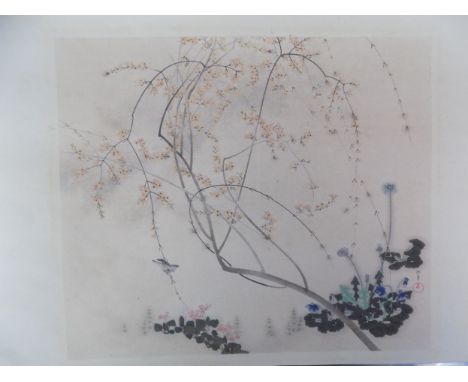 A Japanese print, paper label to reverse inscribed Hoitsu Sakai, 26 x 36cm.