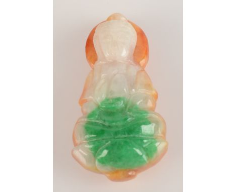 A jade Buddha pendant, 41.5mm.