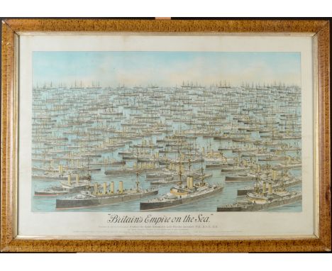 A poster titled "Britain's Empire on the Sea" by H L Johnson, Published by Johnson &amp; Logan, 60 x 90cm.