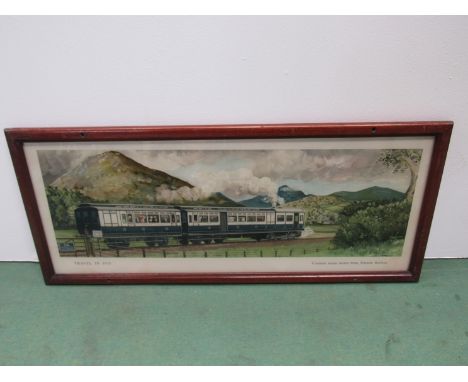 A framed and glazed carriage print depicting Furness Railway