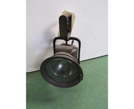 An LNER station porters lamp stamped MISTLEY on brass plaque
