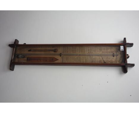 Early 20th century Admiral Fitzroy's barometer with printed register in oak case, H103cm Condition Report Click here for furt