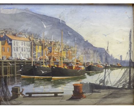 'Scarborough Early Morning', watercolour signed and dated 1963 by Les Pearson (British 1923-2010) 33cm x 43cm Condition Repor