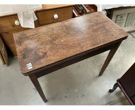 A mahogany fold over card table, COLLECT ONLY.