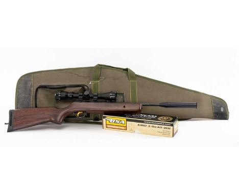 THE SHOOTING CLUB HOUSE: BSA .22 AIR RIFLE, serial no. SS36757, in BSA Guns carry holdall, together with BSA 3-9x40 WR scopeP