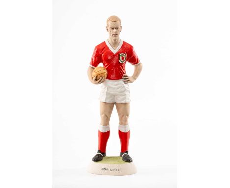 FOOTBALL CLUB HOUSE: CARICATURE GROGG OF JOHN CHARLES, by the World of Groggs, limited edition (58/100), bearing inscribed na