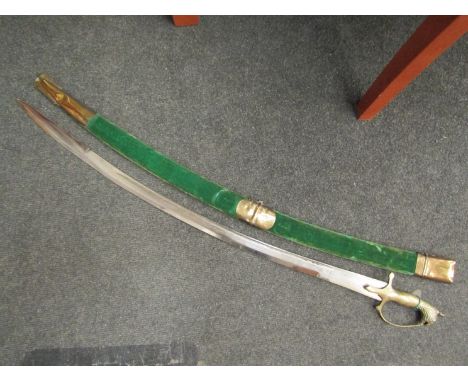 A decorative sword and scabbard