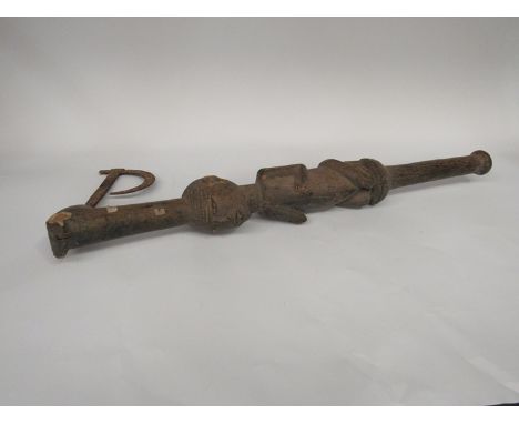 A Luba ceremonial axe from The Republic of Congo, 56cm high 