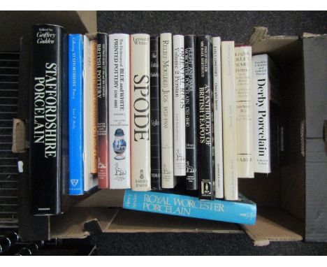 A good quantity of books on antique pottery, porcelain, ceramics, including Godden "Staffordshire Porcelain", Granada, 1983; 