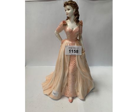 A COALPORT CERAMIC LADY FIGURE - 'JACQUELINE' 