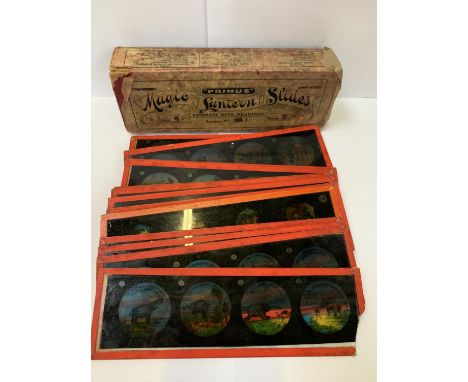 A COLLECTION OF ASSORTED VINTAGE 'MAGIC SANTERN SLIDES' 