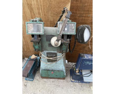 A VICEROY BENCH GRINDER AND POLISHER IN WORKING ORDER 