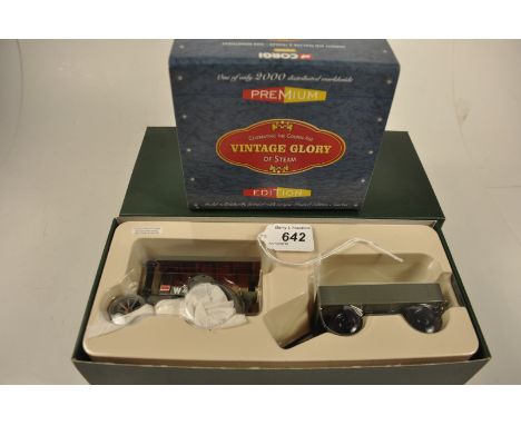 CORGI PREMIUM LIMITED EDITION VINTAGE GLORY OF STEAM CC20302 GARRETT 4CD TRACTOR AND TRAILER - WAR DEPARTMENT BOXED VGC