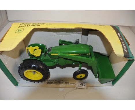 ERTL JOHN DEERE UTILITY TRACTOR WITH END LOADER 1:16 WITH BOX