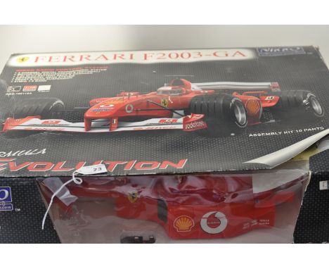 NIKKO FERRARI F2003 GA RADIO CONTROLLED ASSEMBLY KIT SCALE 1:10 WITH INSTRUCTIONS AND BOX APPEARS COMPLETE