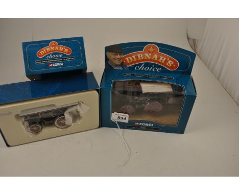 2 CORGI LIMITED EDITION DIBNAH CHOICE 80309 GARRETT ROAD TRACTOR MR POTTER AND CC20301 GARRETT 4CD SHOWMANS TRACTOR - THE MIG