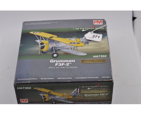 HOBBY MASTER 1:48 SCALE 'GRUMMAN F3F-2' U.S MARINES PLANE IN BOX GC.