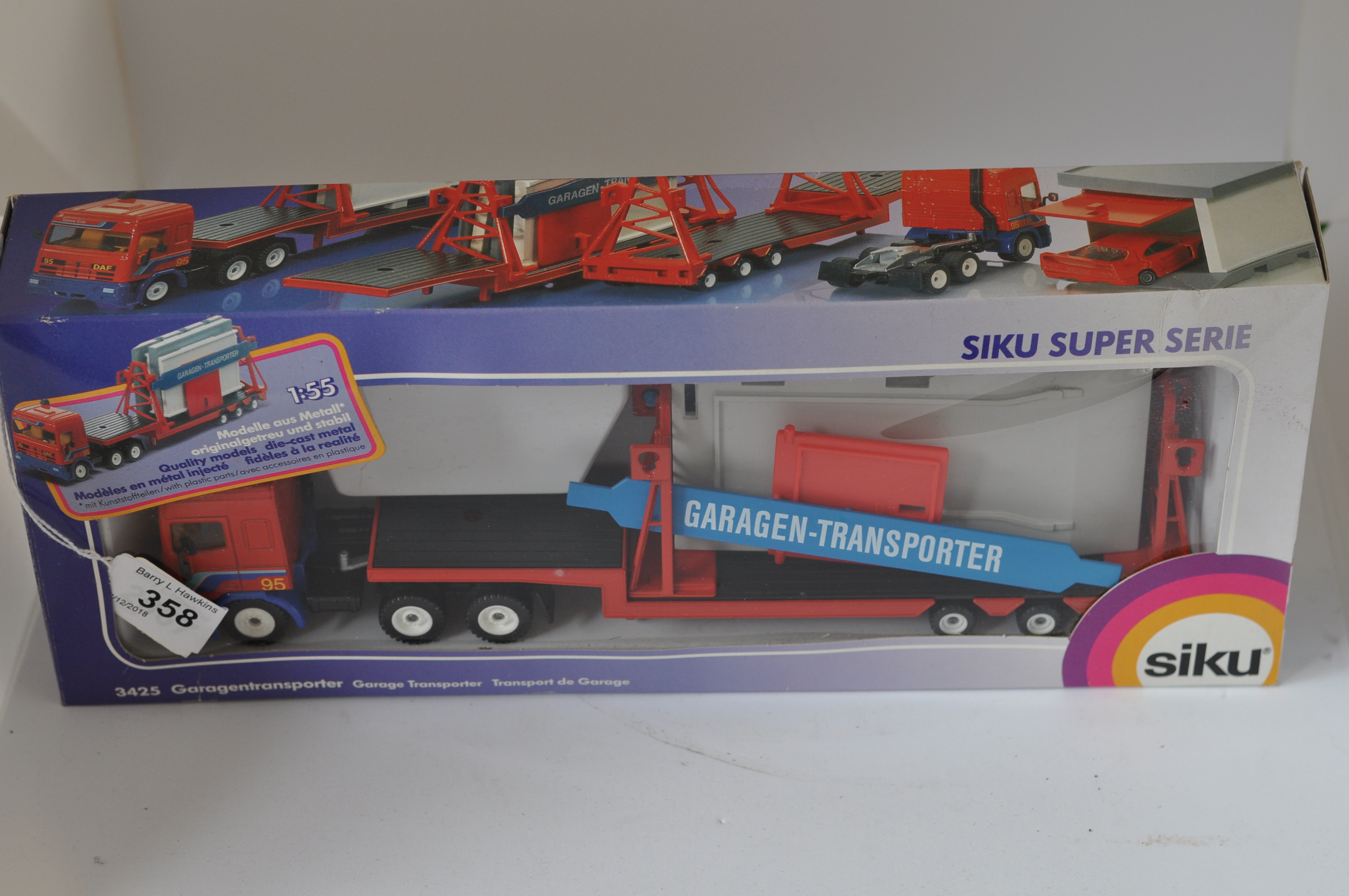 SIKU SUPER SERIE MODEL 3425 GARAGE TRANSPORTER 1:55 WITH BOX