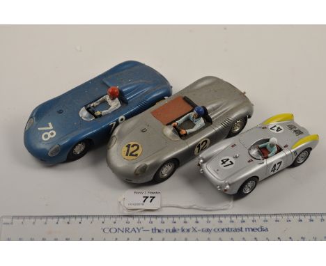 3 REVELL SCALEXTRIC SLOT MODEL PORSCHES