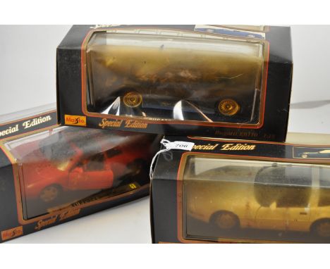 3 MAISTO MODELS 1:18 TO INCLUDE: BUGATTI EB110, CORVETTE ZR-1 AND FERRARI 348TS ALL BOXED