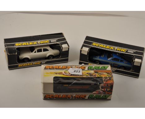 3 VINTAGE SCALEXTRIC CARS TO INCLUDE C109 FORD ESCORT MEXICO SPECIAL BUILD, C052 FORD ESCORT MEXICO SPECIAL BUILD AND C053 DA
